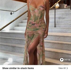 Sheer Multicolor Strappy Dress